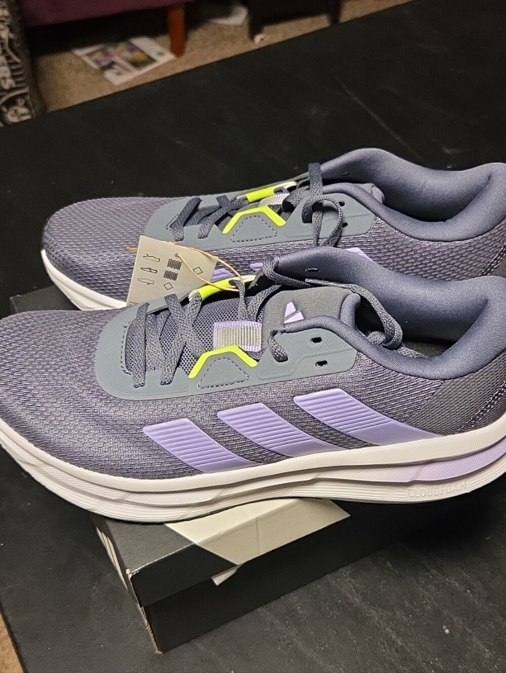Adidas Women’s Galaxy 7 Running Shoes - Gray with Lavender Accents